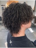 奈良men's縦落ちツイストスパイラルパーマウルフ