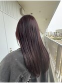 ブリーチなし×ワインレッド