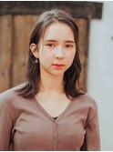 ゆるふわ外ハネミディ20代/30代/40代/庭瀬