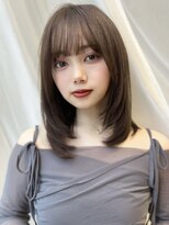 バイオレットジェム(Violet`jem) ミディアムワンカールスタイル/柔らかアッシュベージュ AN-39
