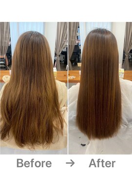 カリネバイフィエル(CALINER by Fier) 【柔らかい髪質改善酸性ストレート】感動のbefore→after