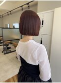 ミニボブ/ボブ/ワインレッド/切りっぱなしボブ/BOB/京都河原町