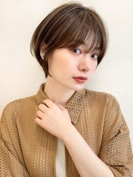 セイドット リー(Say. Ree) say.ショートボブひし形ショートハイライトヘーゼルグレージュ