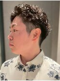 メンズカット ベリーショート ニュアンスパーマ 束感 20代