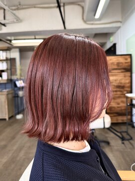 ルアン 上通り(ruen) 暖色系カラー×外ハネくびれボブ♪ruen 熊本Hina