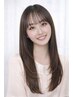 カット＋ポイントストレート前髪や顔周りのクセを抑えて朝を楽に￥7700～