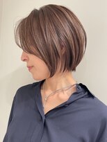 ゴカン バイ ジル ブラン 名古屋(Gokan by JIL BLAN)&nbsp;ハイライトバレイヤージュダブルカラーショートカット30代40代