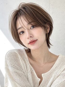 ノア 三宮店(NOA) 【NOA】襟足長め大人美人ショートボブ×顔まわりレイヤー