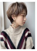 柔らかショート×ナチュラルベージュ