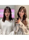 シアーブラウン#シ-ルエクステ#ニュアンスカラ-#韓国#美髪心斎橋