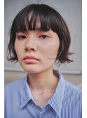 【utuwa】前髪ぱっつん　くせ毛風パーマ　ボブ