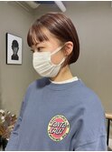 ピンクブラウン・ミニボブ/林