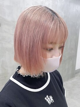 スー 渋谷(suu) ペールピンク系カラーケアブリーチこなれミディ小顔20代30代40代