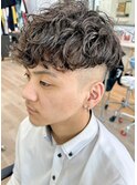 ツイストスパイラルパーマ波巻きスパイラル刈り上げマッシュ