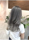 【バレイヤージュグレーシルバー×ロング】by タナカ 