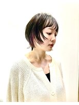 アース 上本町店(HAIR&MAKE EARTH)&nbsp;20代30代ウルフインナーカラー立体感小顔丸み乾かすだけ