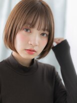 ドクターズサロン LAB 小山店 アースカラー小顔ツヤ髪切りっぱなしボブl小山20代30代40代