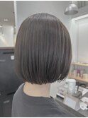 20代30代40代ミニボブアッシュグレージュ透明感小顔ブリーチなし