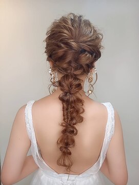 ラルム 仙台(LARME) ブライダルおすすめ編み下ろしヘアアレンジ
