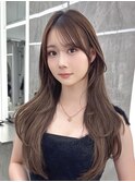 レイヤーカット　前髪　小顔