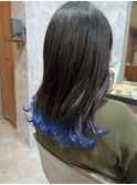 毛先カラー×コバルトブルー