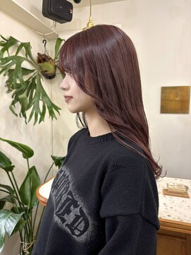 シエン 恵比寿(CIEN) ブリーチなし透明感暖色系カラー/ロングスタイル/顔まわりカット