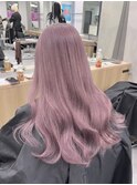イメチェン/ホワイトブロンド/外ハネボブ/ワイドバング/渋谷