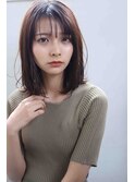 20代30代40代大人可愛いシースルーバング無造作ストレート