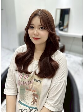 ベレーザシェルト(Beleza scelto) 15223オリーブグレージュ韓国風巻きレイヤーカットくびれヘア