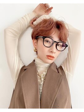 フォト 新宿(foto) ミディアム暗めカラーデザインカラーフェイスフレーミング