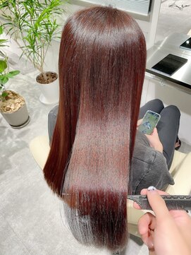 レヴリー(reverie) 艶髪コーラルピンク×レッド