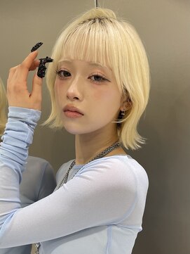 サンドイエナ 横浜店(sand yena) ボブディオリーブベージュ髪質改善縮毛矯正フェイスレイヤー