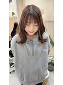 インナー　ミルクティーベージュ　外ハネレイヤー