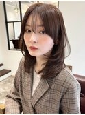 ミディアムレイヤー×透明感ベージュ