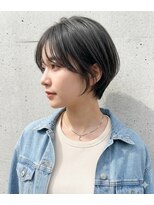 ヘアーズ ベリー 玉造店(hairs BERRY)&nbsp;大人可愛い暗髪ショートボブ＆襟足すっきりレイヤー