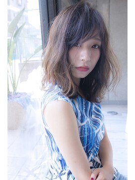 ヘアーアンドメイク ファット(Hair&Make PHAT) ニュアンスウェーブミディアムボブ20代30代40代