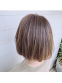 ハイライトバレイヤージュ×ボブスタイル