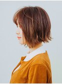 切りっぱなしショートボブ