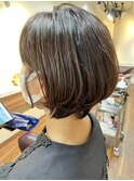 大人小顔ショートボブひし形シルエット 20代30代40代50代60代70