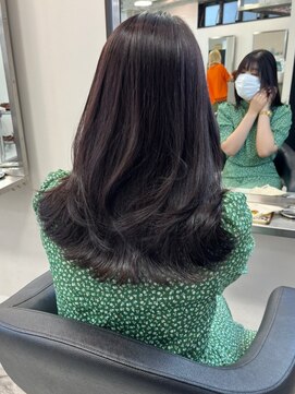 ベレーザ 渋谷(BELEZA) ba1540黒髪アッシュブラックコリアンスタイルオリーブグレージュ