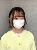 韓国風ミストバングホワイトベージュ