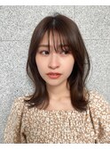 春人気！くびれミディアムヘア♪ ミントベージュカラー