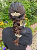 【あみ下ろしヘアアレンジ】