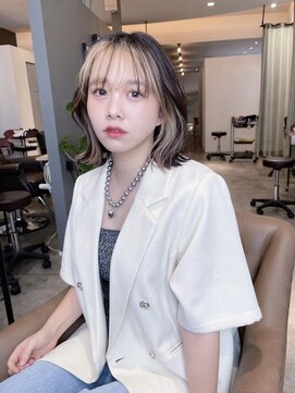 アンス 大阪梅田(ANs.) 20代30代ウルフインナーカラー立体感小顔丸み乾かすだけ