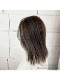 #春色コントラストハイライト×モノトーンベージュ