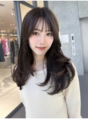 ワンカールレイヤーロング顔周りハブリーチなし簡単スタイリング