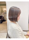 髪質改善/地毛風ストレート/ワンレンボブ/ストレートボブ