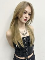 アース コアフュールボーテ 東松山店(EARTH coiffure beaute)&nbsp;アッシュ_レイヤーカット_ハイトーン_ワンホンカラー