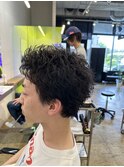 スパイキーパーマ[メンズカット、スパーキーショート]