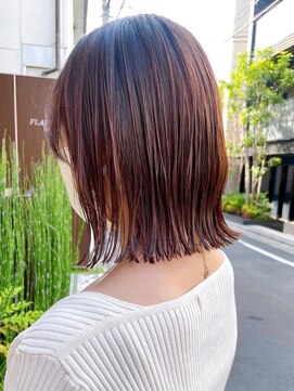 セイドット リー(Say. Ree) say.切りっぱなしボブ外ハネボブアースカラー表参道ブラウン青山